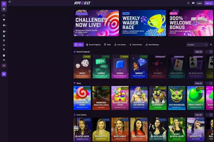 Razed Casino Bonuses and Promotions Overview